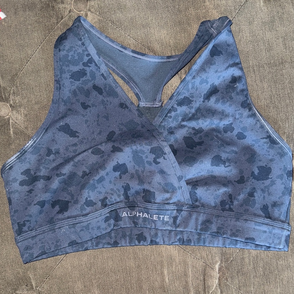 Alphalete Women's Patterned Gray Sports Bra